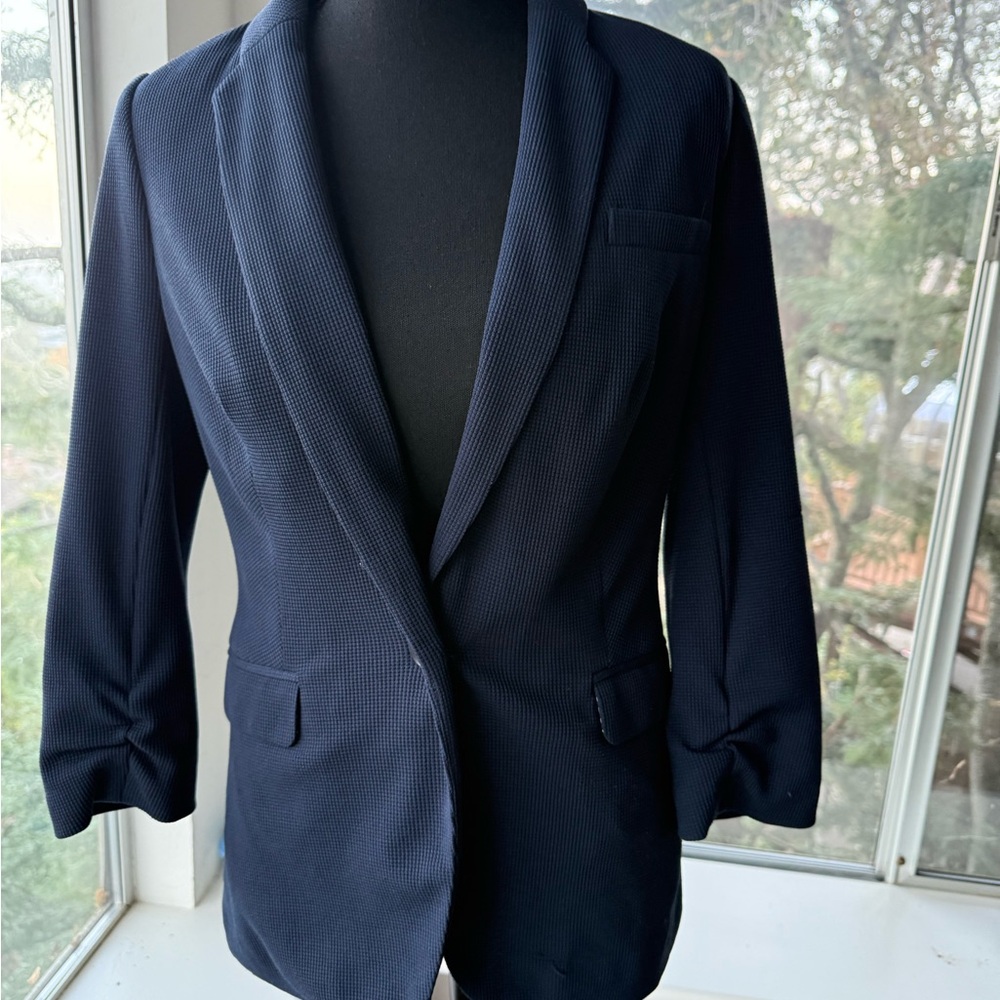 The Limited Navy Blue Tailored Blazer Office Career Jacket Size XS